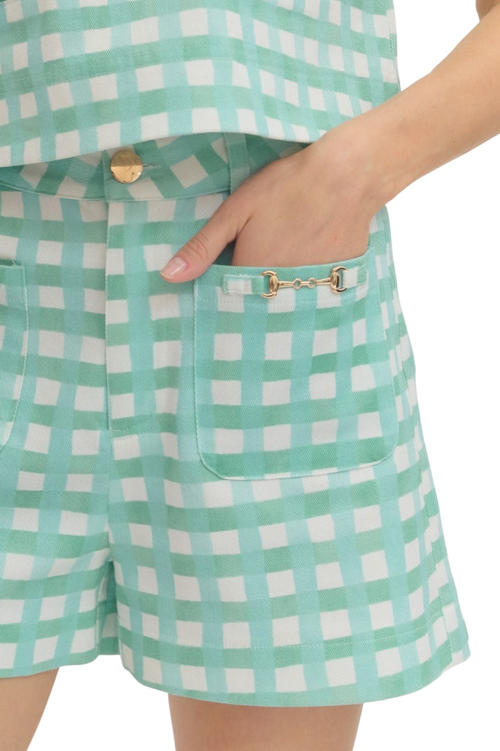 Margie Plaid Shorts Set