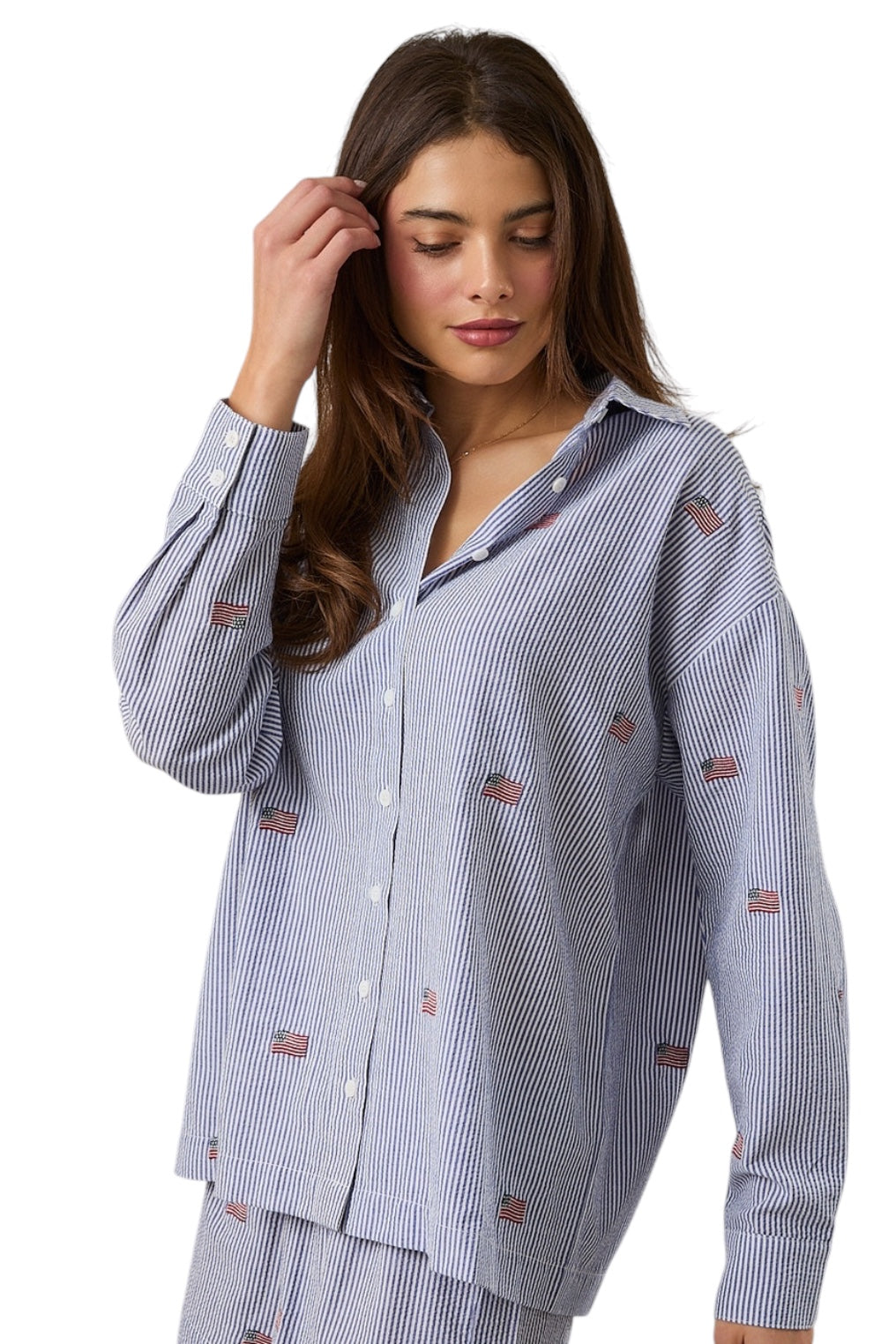 Jefferson Flag Button Up