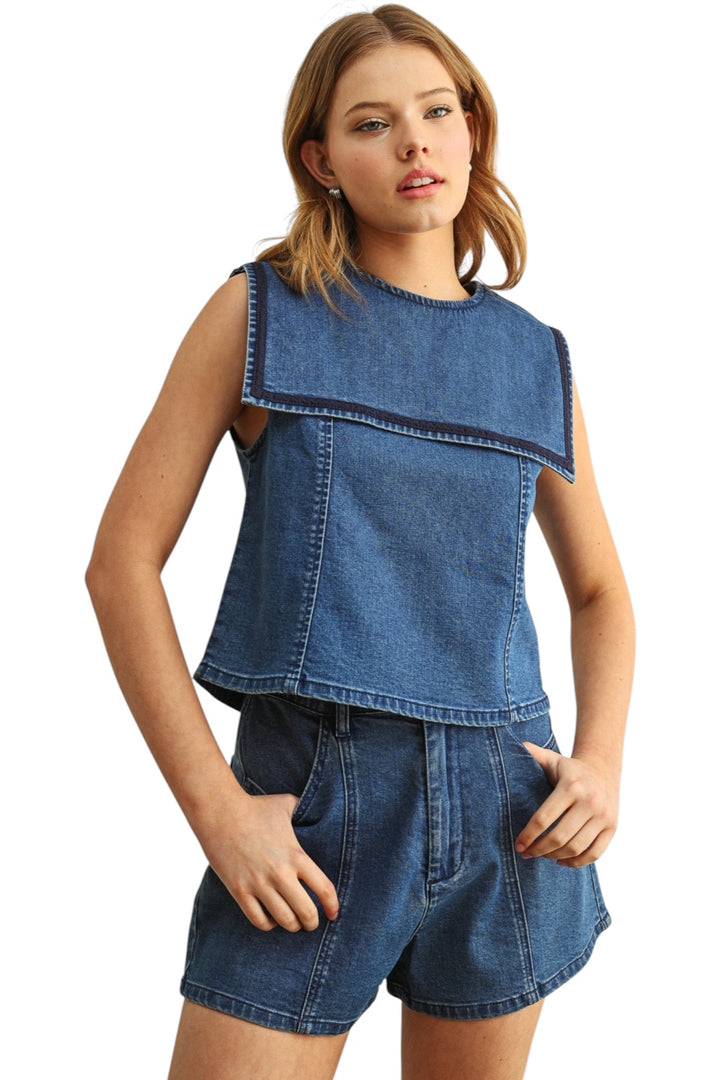 Hoover Denim Shorts Set