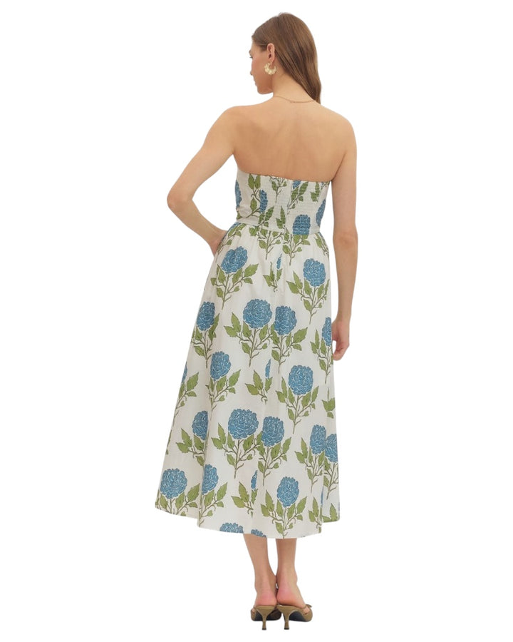 Reed Botanical Strapless Dress