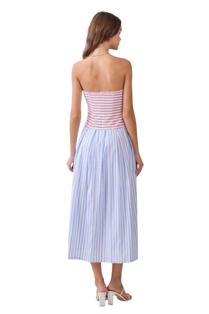 Cleveland Strapless Midi Dress