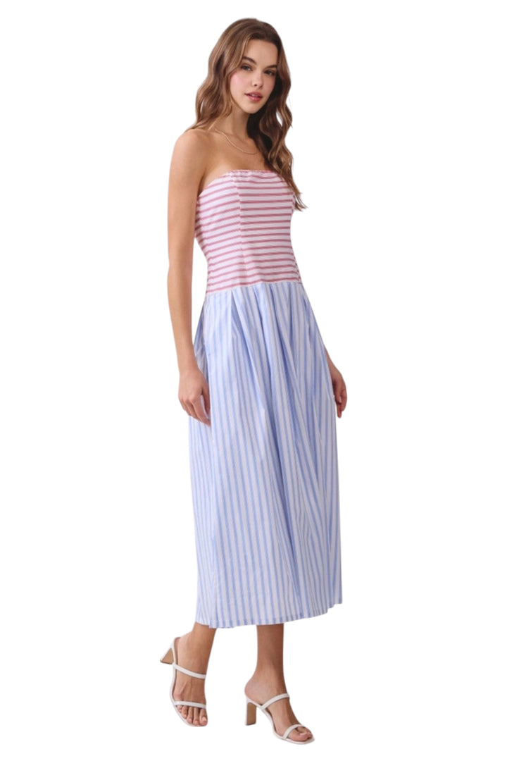 Cleveland Strapless Midi Dress