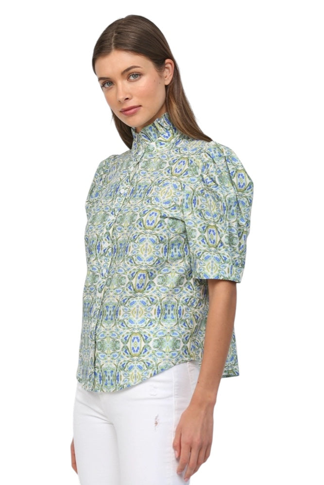 Draper Printed Puff Sleeve Top