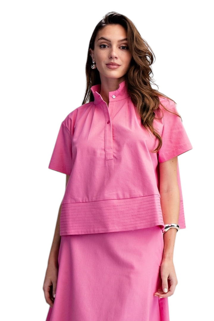 Twain Stitch Detail Top