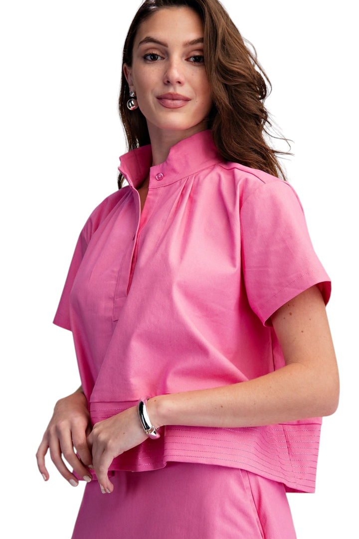 Twain Stitch Detail Top