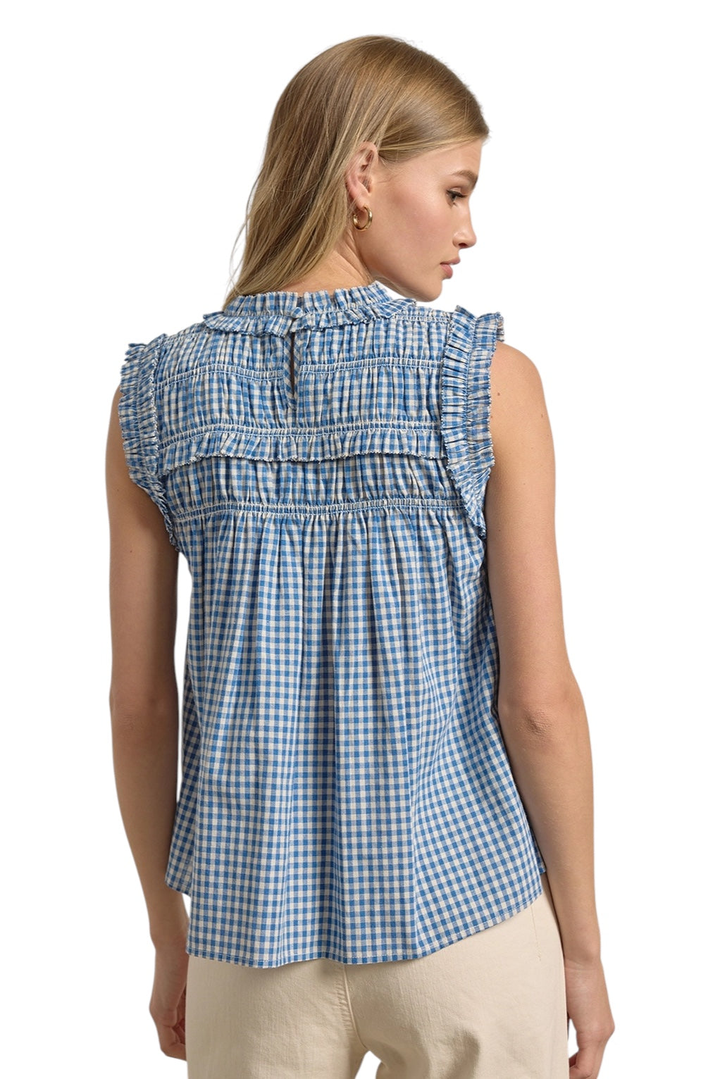 Brooke Gingham Ruffle Blouse