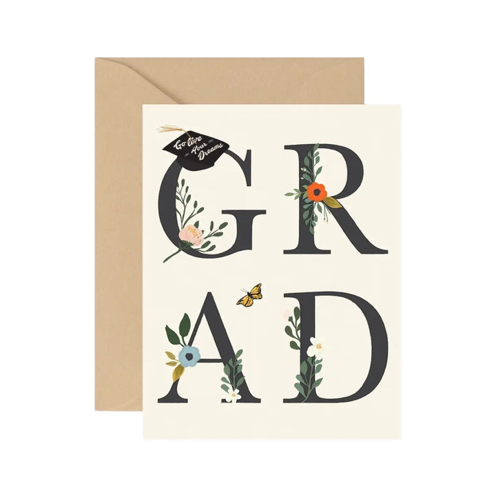 Floral Grad Card