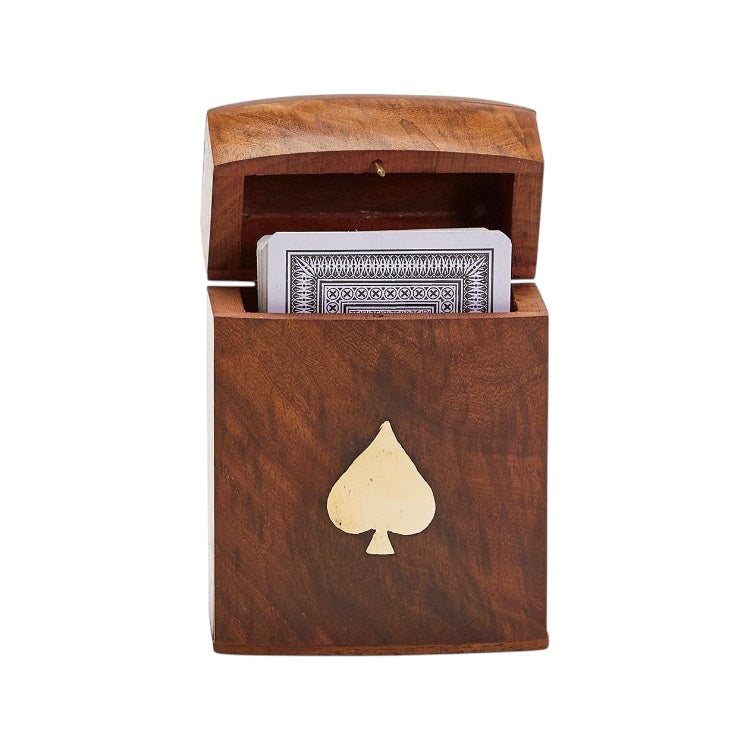 Handcrafted Wooden Boxed Playing Card Set