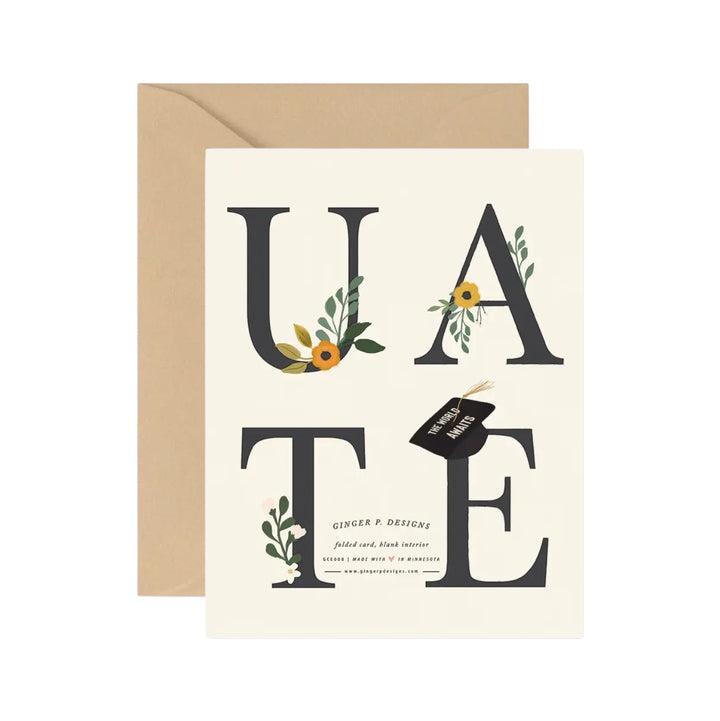 Floral Grad Card