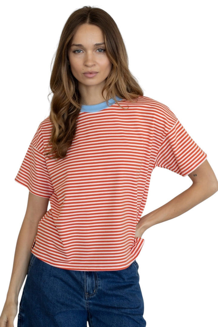 Jude Striped Contrast Tee