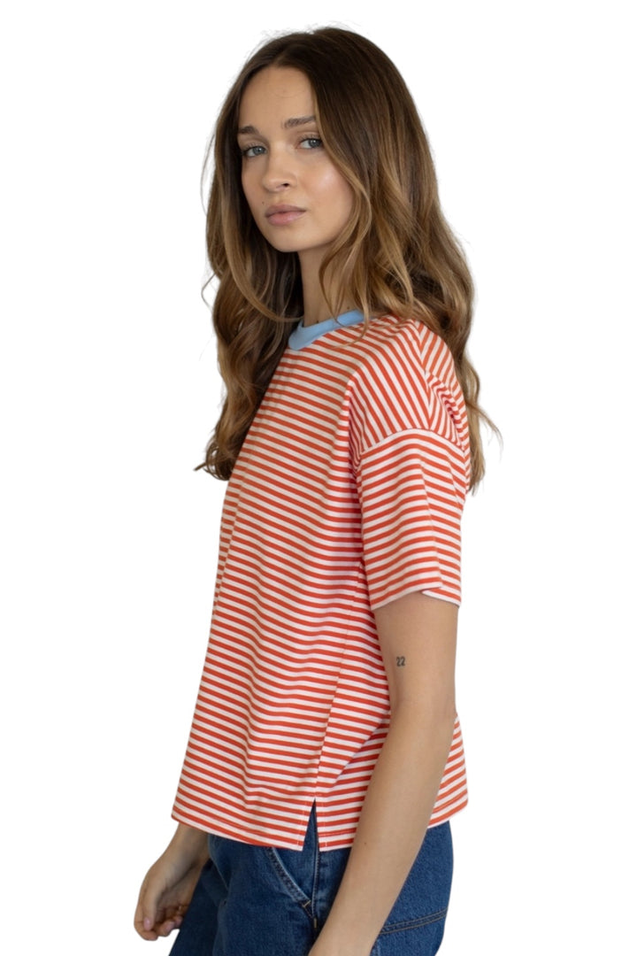 Jude Striped Contrast Tee