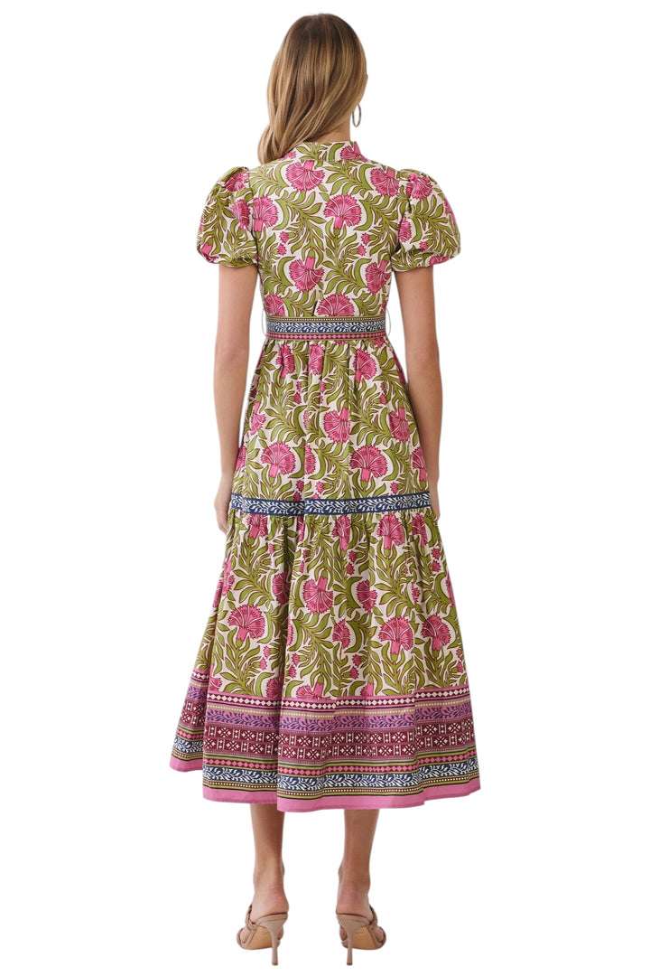 Dixon Block Print Midi Dress