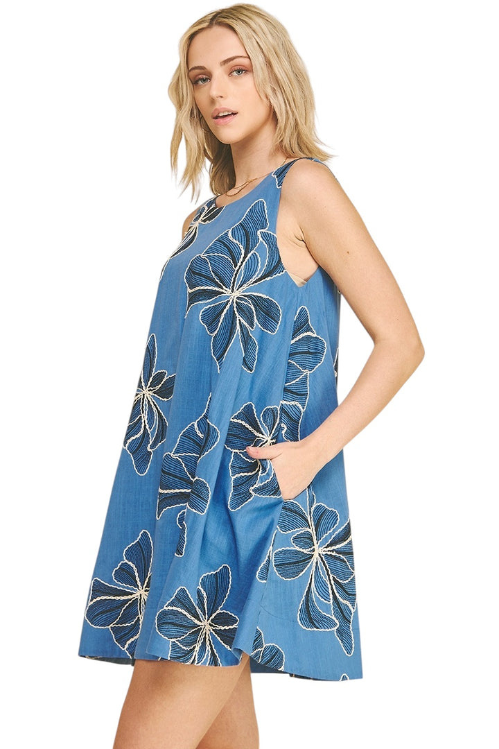 Ratliff Embroidered Mini Dress