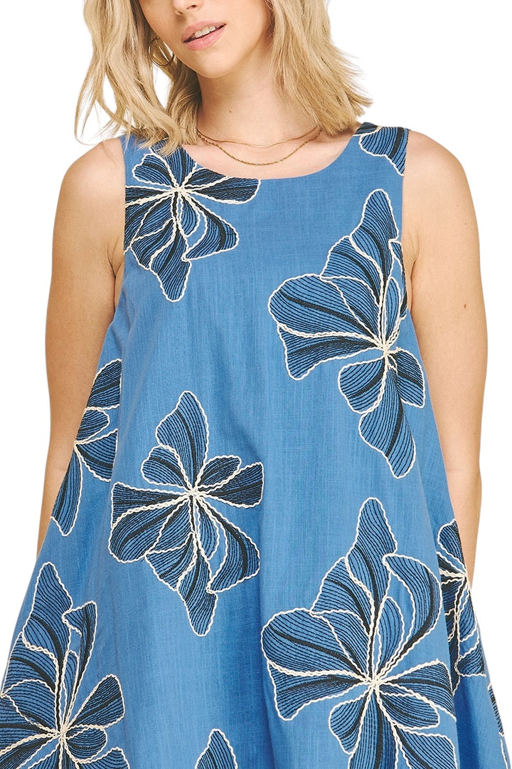 Ratliff Embroidered Mini Dress
