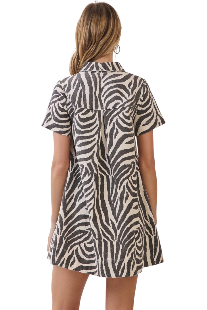 Franco Zebra Mini Dress