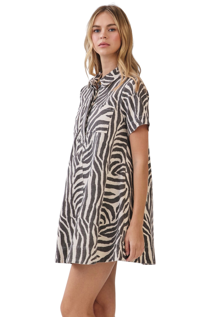 Franco Zebra Mini Dress