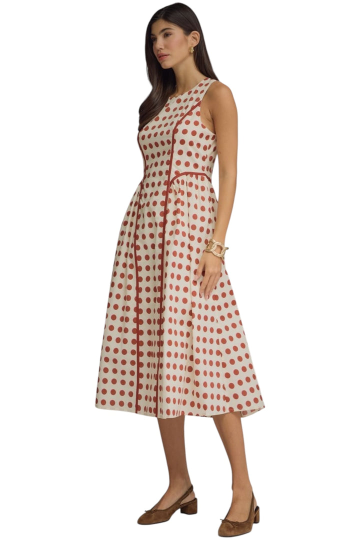 Meeker Dot Midi Dress
