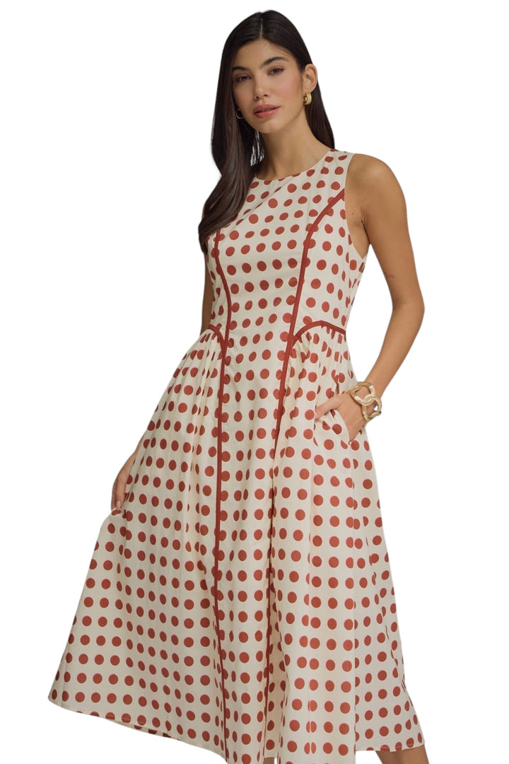 Meeker Dot Midi Dress