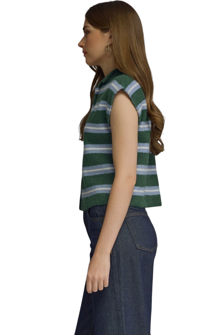 Dumont Striped Sleeveless Sweater