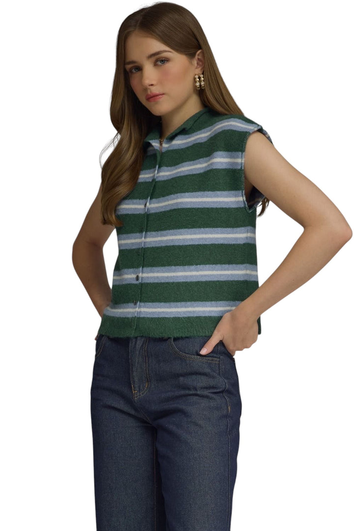 Dumont Striped Sleeveless Sweater