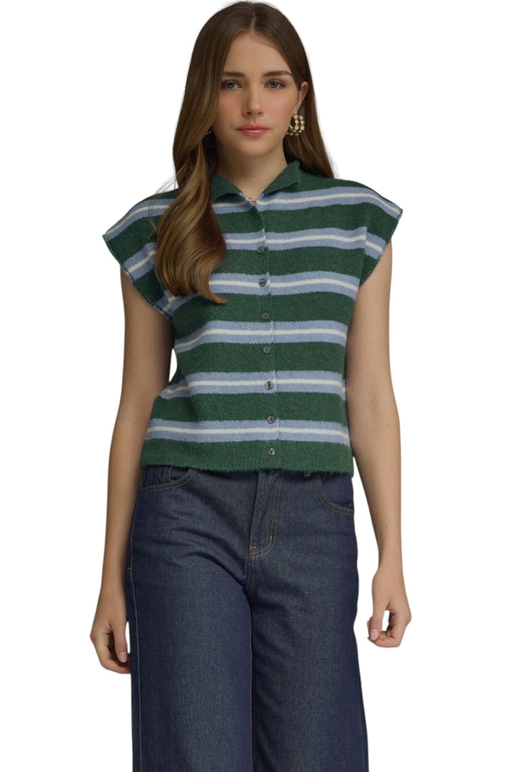 Dumont Striped Sleeveless Sweater