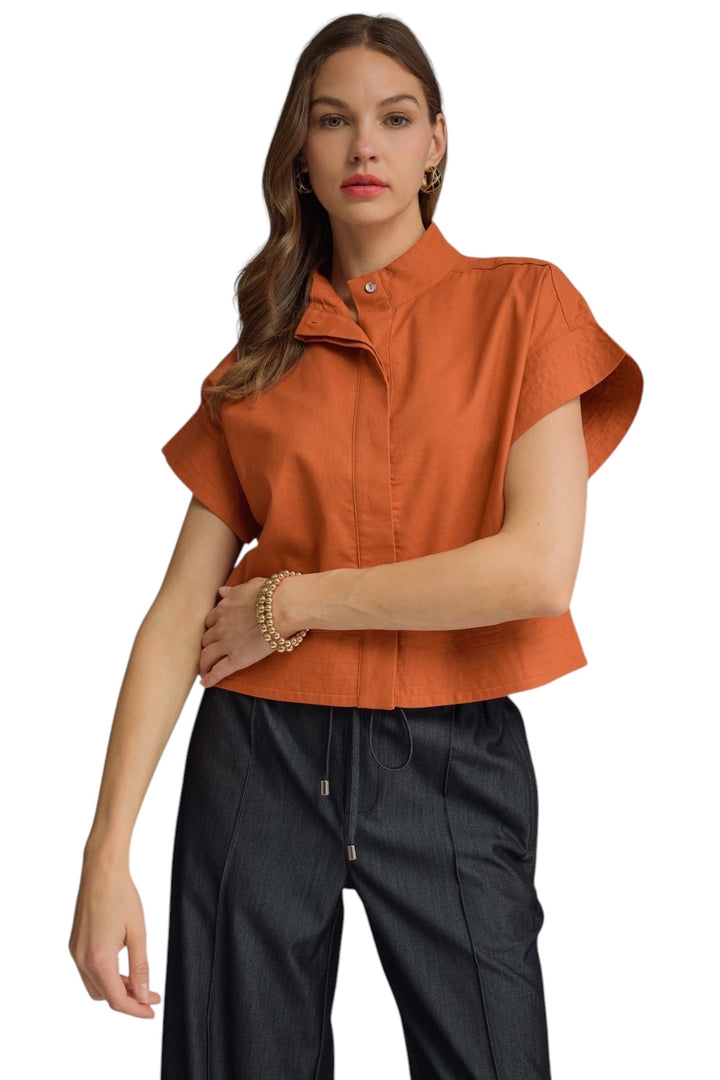 Heyer Standing Collar Top