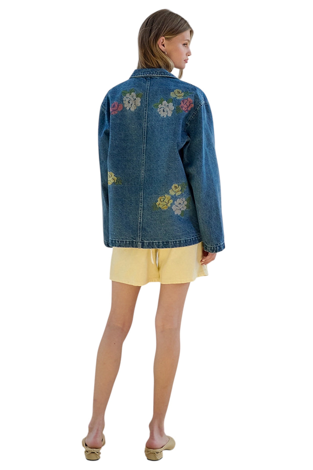 Faye Cross Stitch Denim Jacket