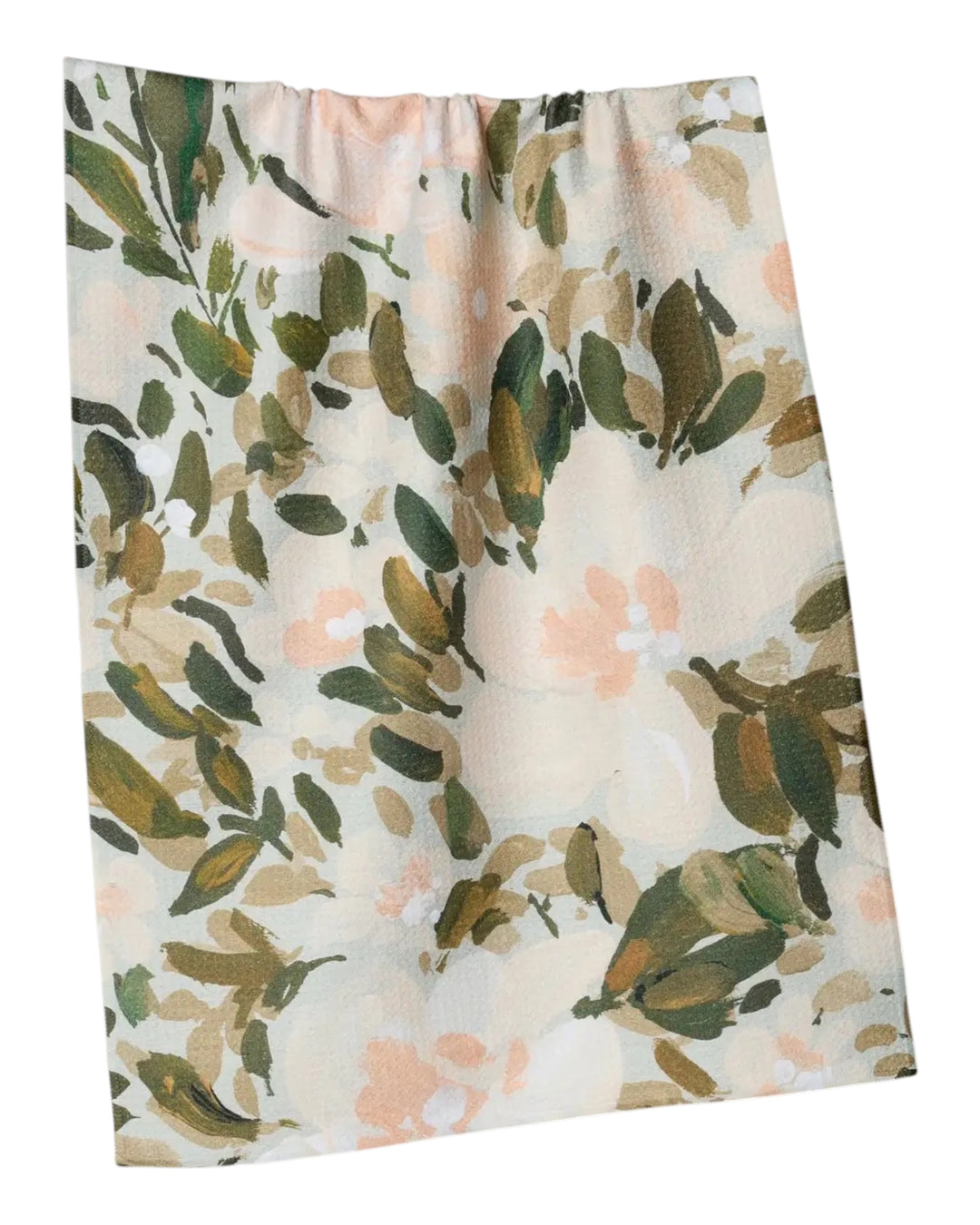 Painted Blossoms Geometry Tea Towel