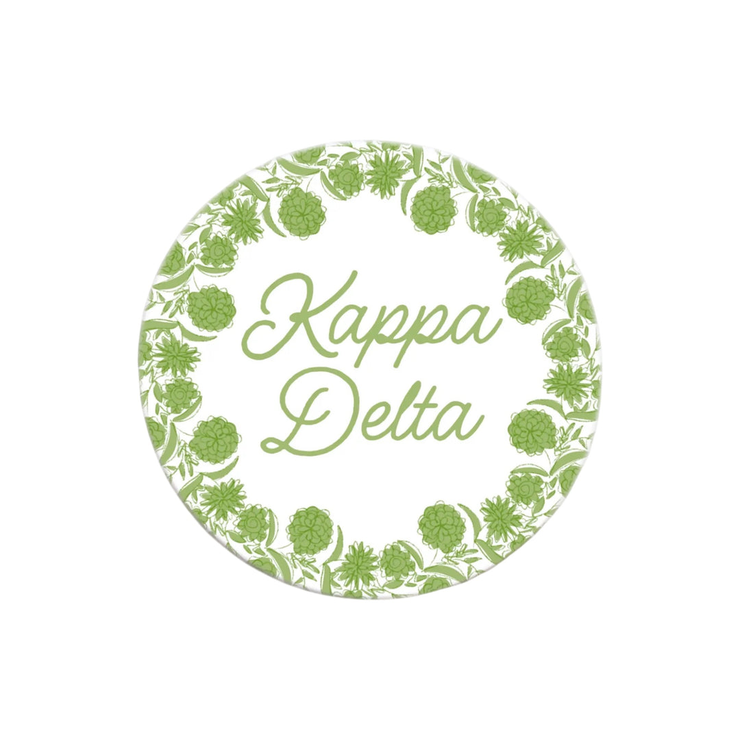 Flower Ring Sorority Button