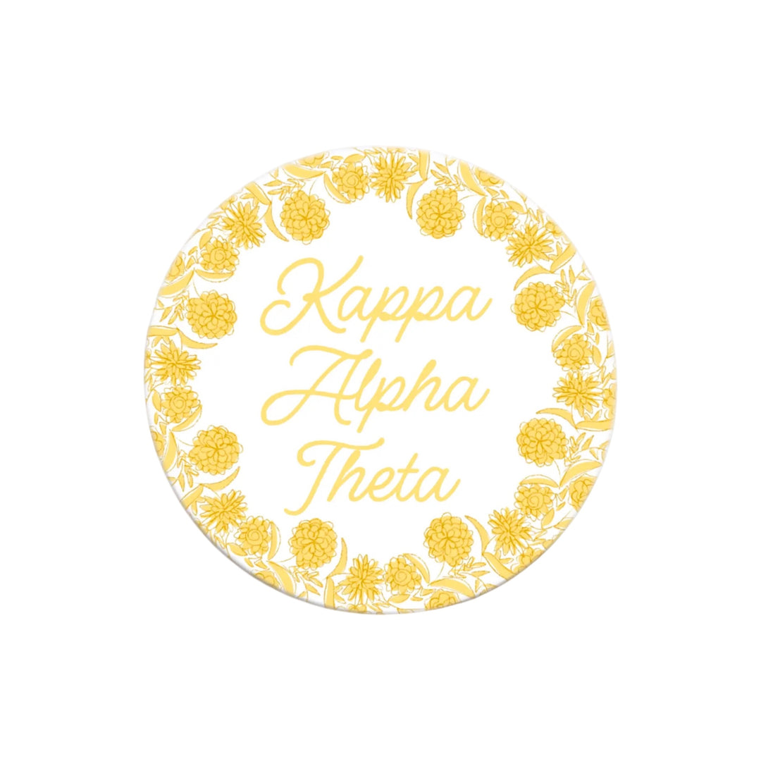 Flower Ring Sorority Button
