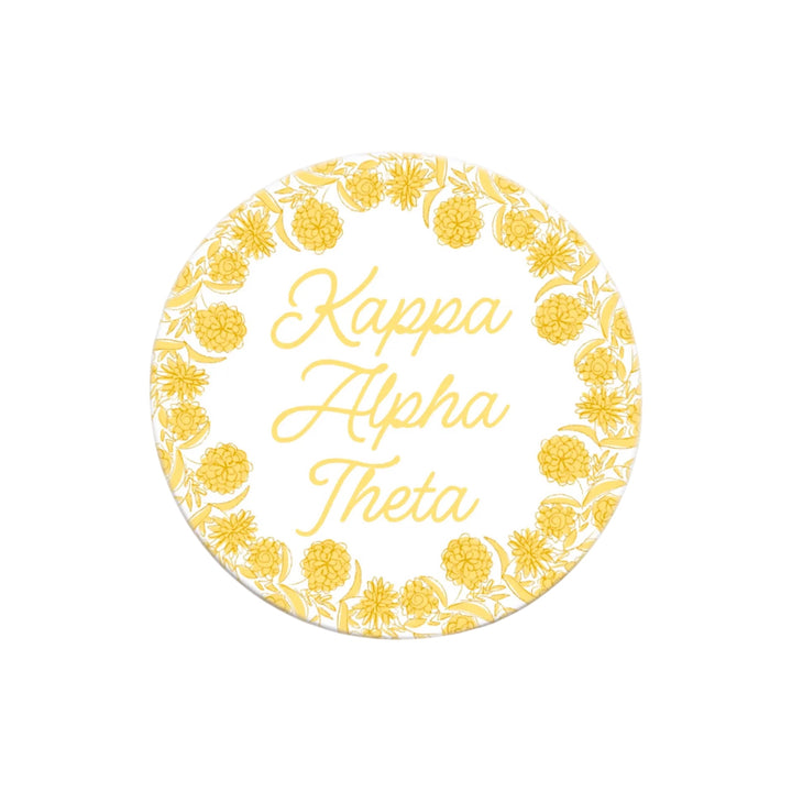 Flower Ring Sorority Button