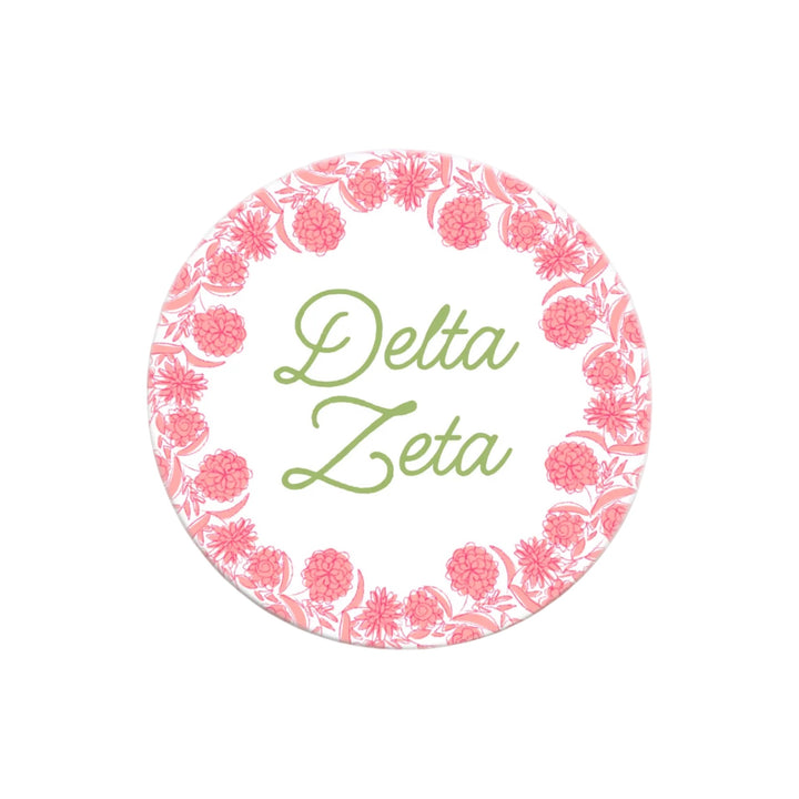 Flower Ring Sorority Button