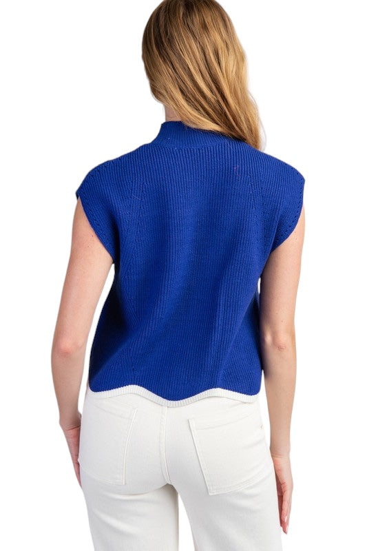 Miles Scalloped Sweater Vest