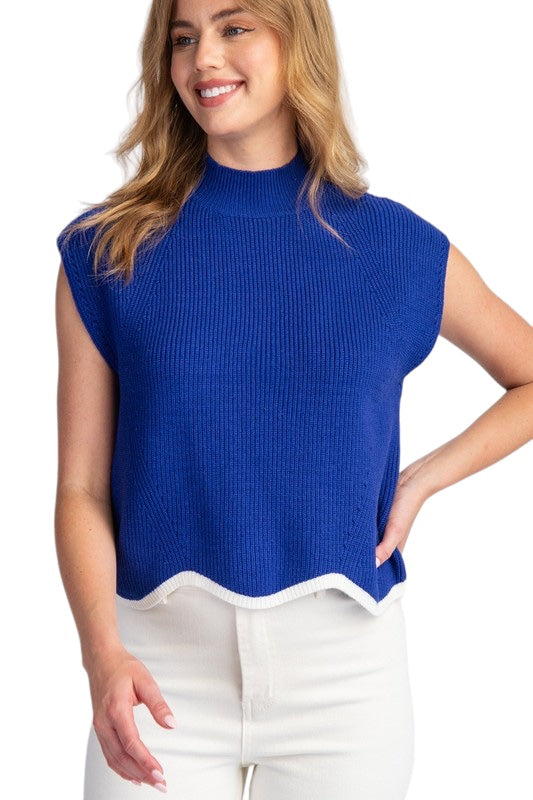 Miles Scalloped Sweater Vest