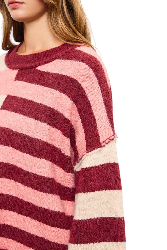 Maude Striped Knit Top