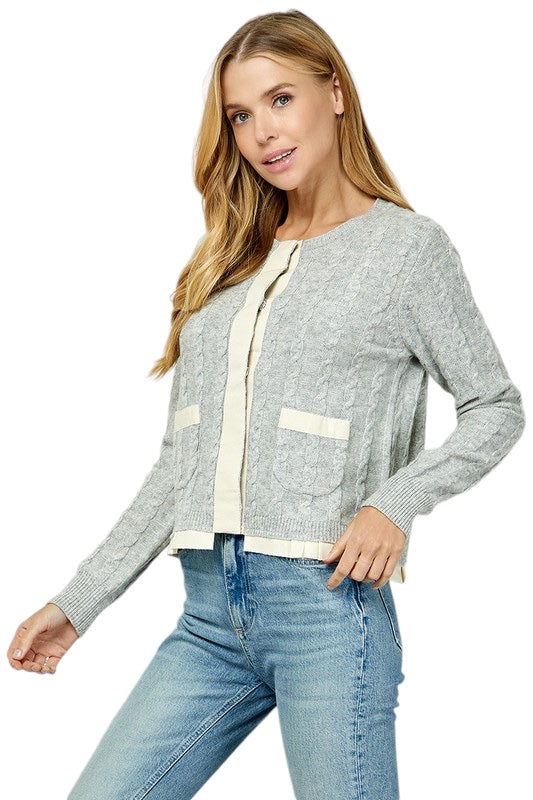 Powers Cable Knit Cardigan