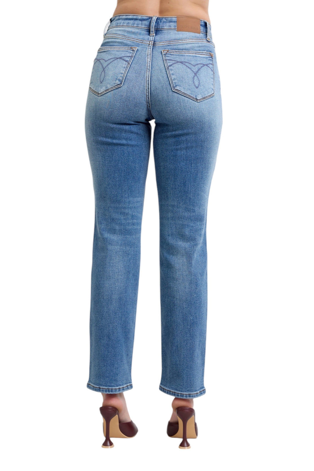 Vintage Wash Thermal Straight Judy Blue Jeans