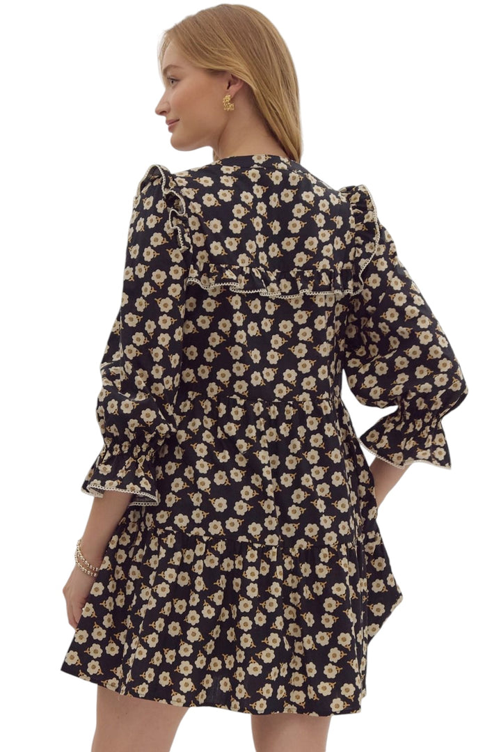 Collier Floral Mini Dress