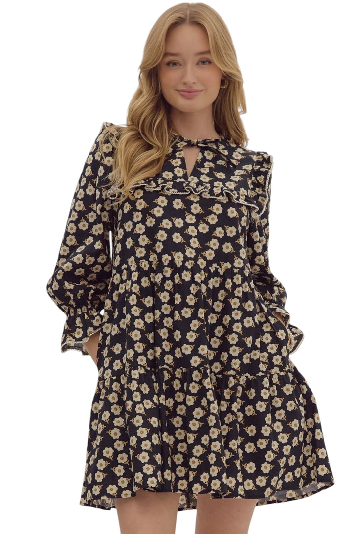 Collier Floral Mini Dress