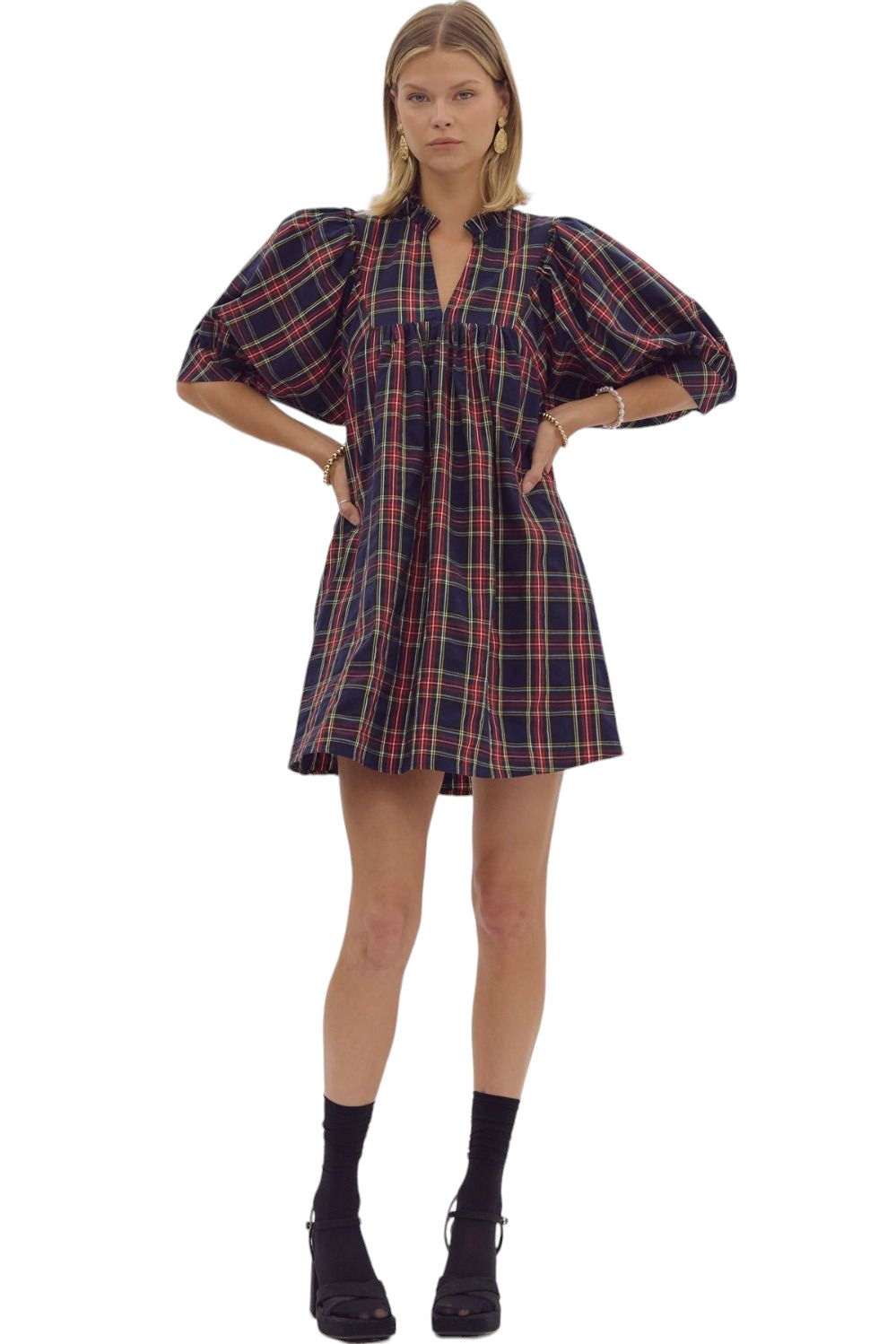 Tullis Plaid Mini Dress