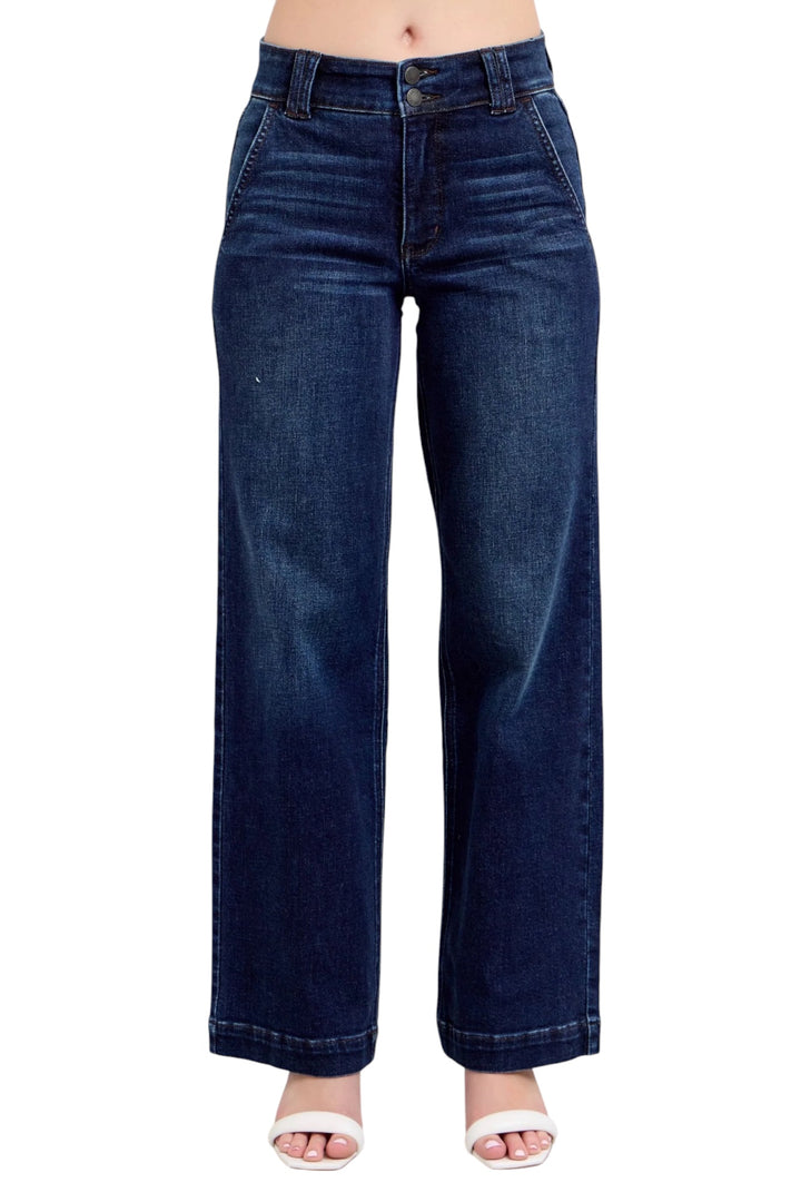 Dark Wash Trouser Judy Blue Jeans