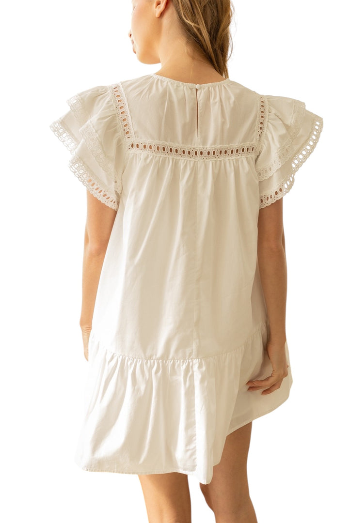 Blake Yoke Trim Mini Dress