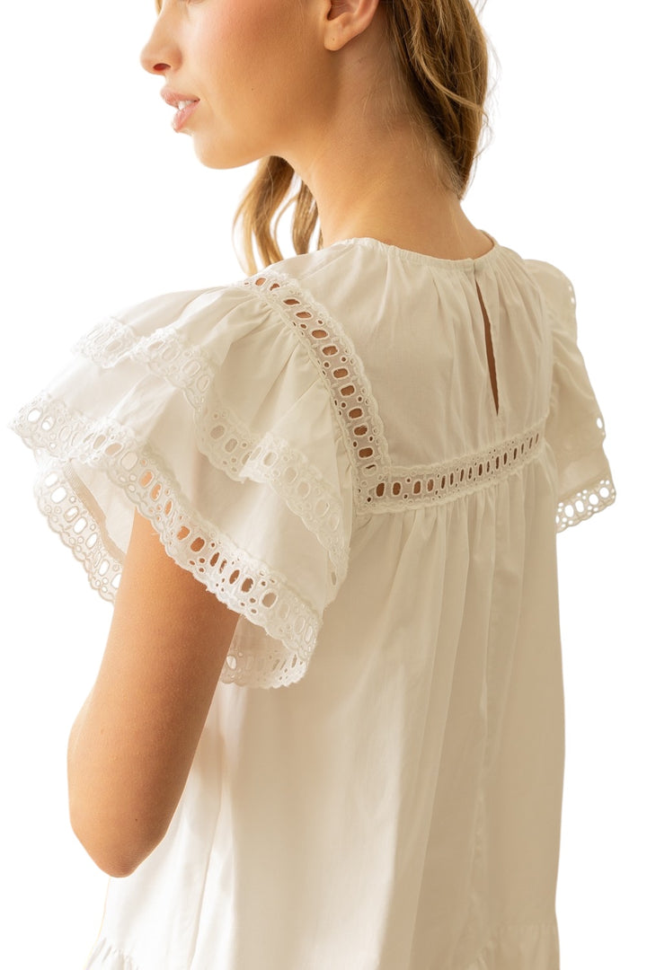 Blake Yoke Trim Mini Dress