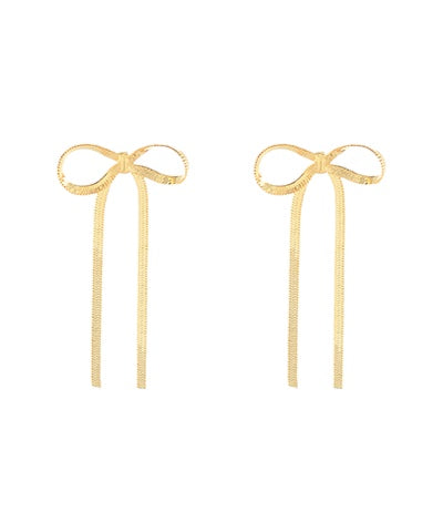 Gold Dipped Bow Earrings