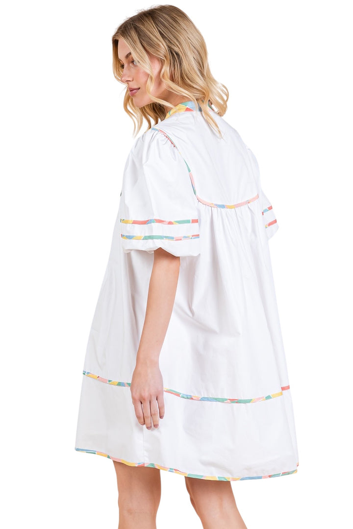 Finn Multicolor Trim Mini Dress