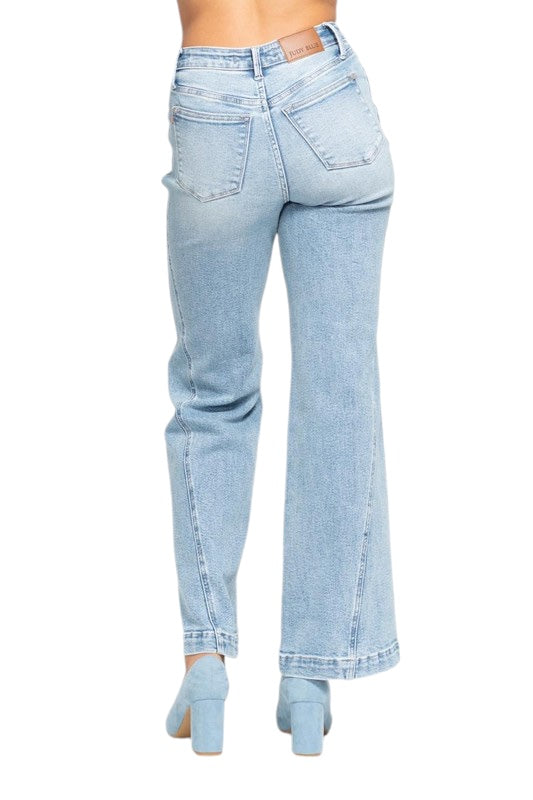 Side Seam Wide Leg Judy Blue Jeans