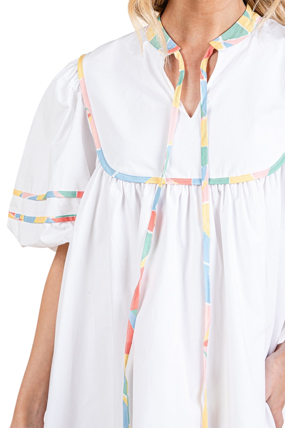 Finn Multicolor Trim Mini Dress