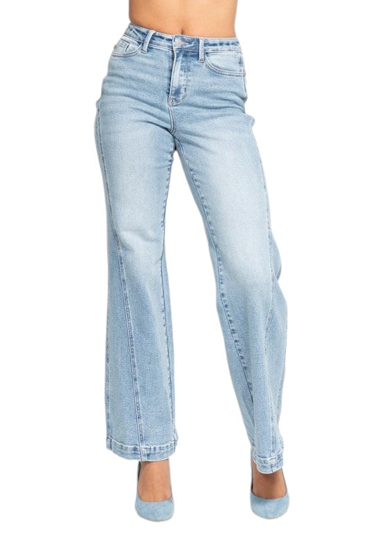 Side Seam Wide Leg Judy Blue Jeans