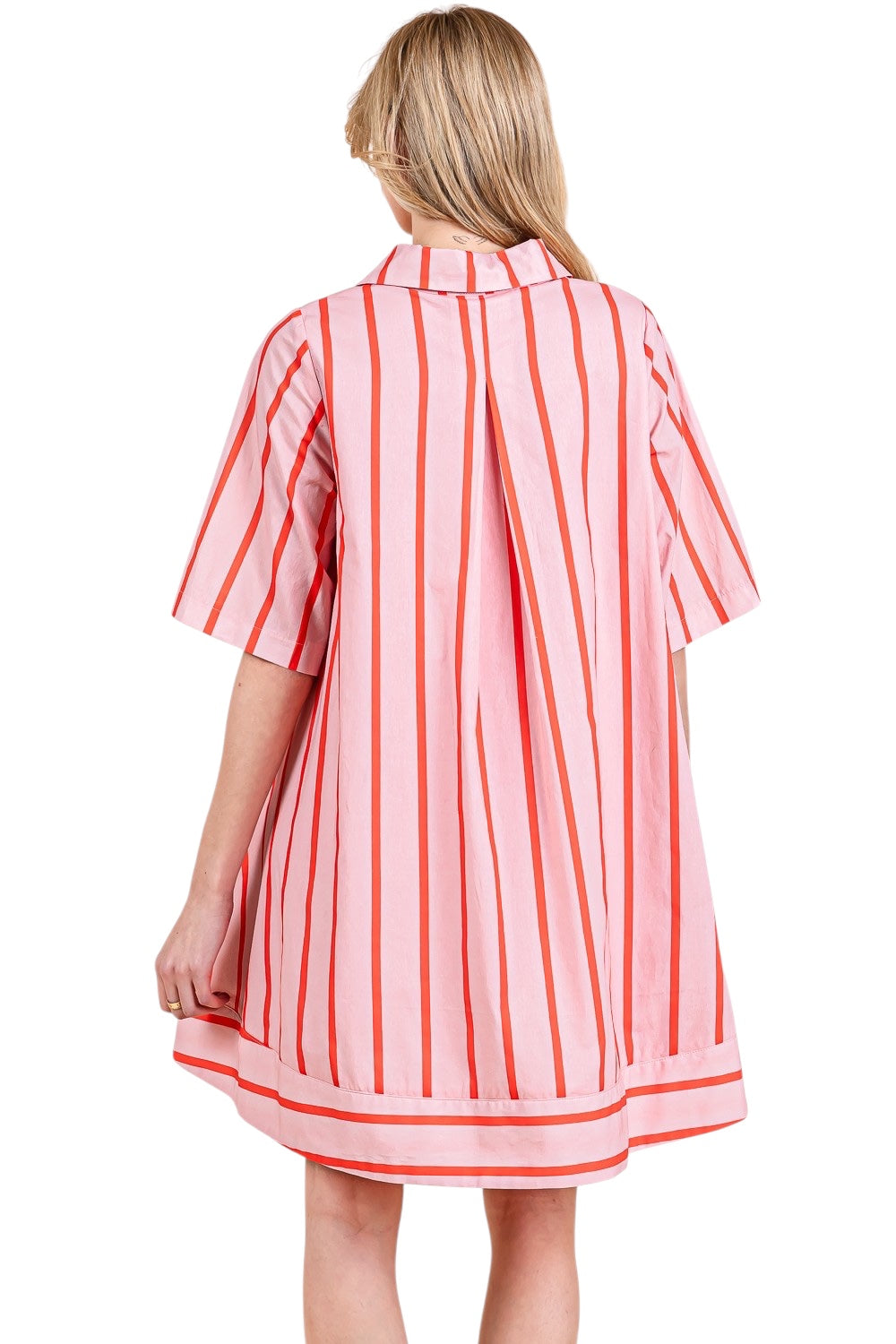 Darcy Stripe Mini Shirt Dress