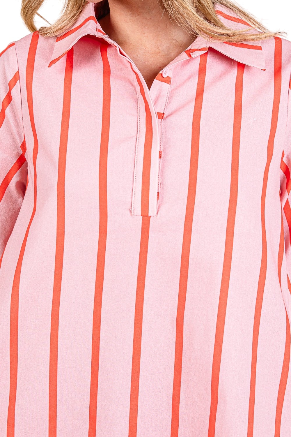Darcy Stripe Mini Shirt Dress
